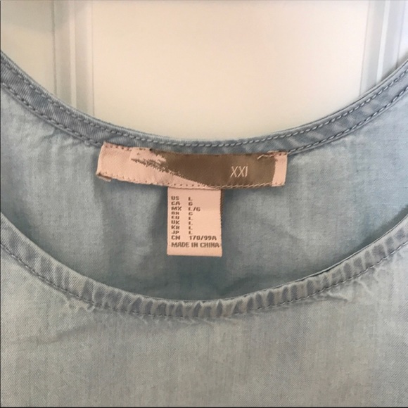 F21 Chambray Tank Top - Picture 3 of 3